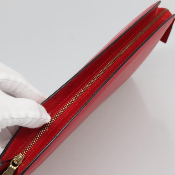 LOUIS VUITTON Epi Trousse Crete Clutch Bag Red - Picture 6 of 15
